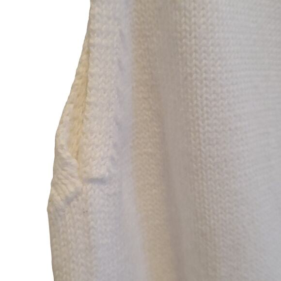 Caroline Taylor Essential White boatneck Cotton knit vintage top Small - Picture 4 of 5